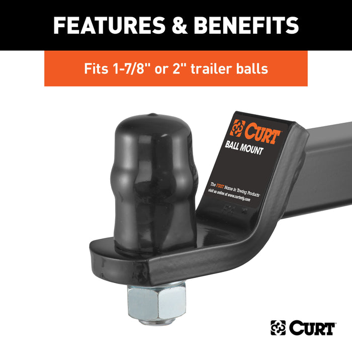 CURT 21800 CURT 21800 Black Rubber Trailer Hitch Ball Cover; 1-7/8 or 2-Inch Diameter - Truck Part Superstore