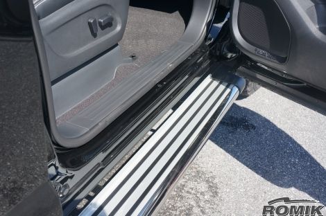 Romik 21821418 2016-Present Nissan Titan Crew Cab Running Boards RB2-TS Side Steps Stainless Steel Silver Romik - Truck Part Superstore