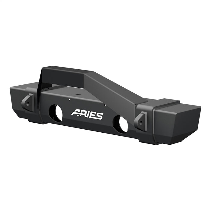 ARIES 2186000 TrailCrusher Jeep Wrangler JK Steel Front Bumper with Brush Guard; 12.5K - Truck Part Superstore
