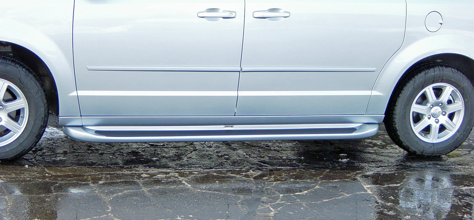 Owens Products 2188-01 Running Boards Glastep Custom Molded Fiberglass 09-14 VW Routan 08-17 Dodge Grand Caravan Fiberglass Gray Owens Products - Truck Part Superstore
