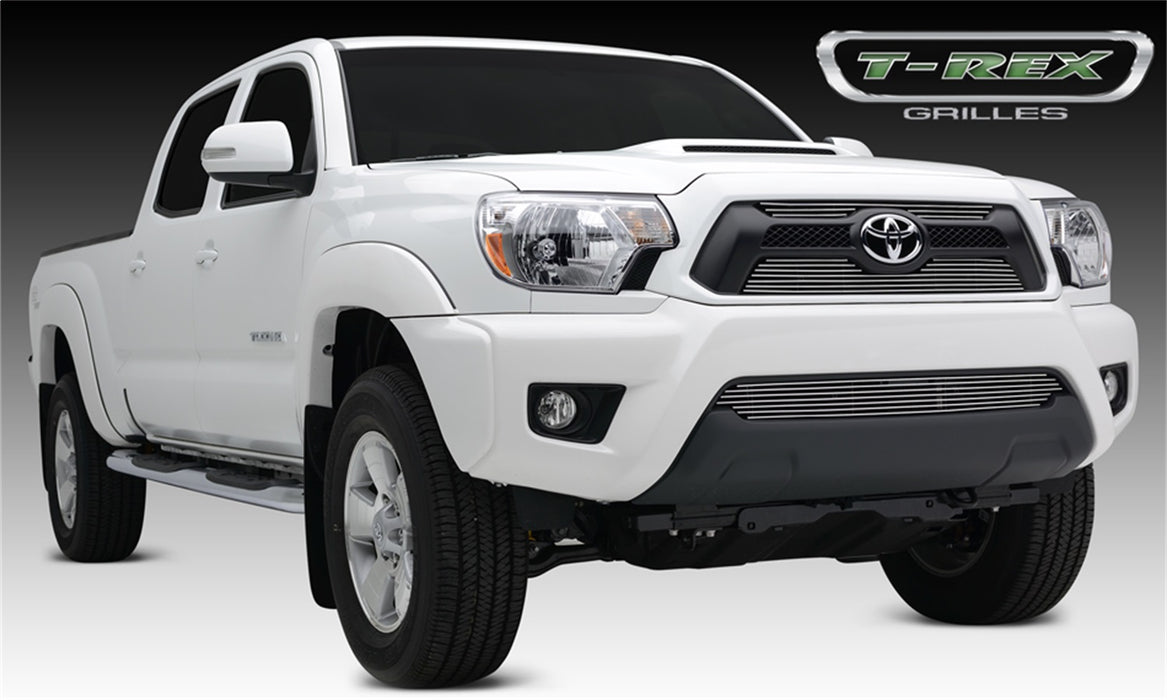 T-Rex Grilles 21938 Billet Series Grille; Horizontal; Aluminum; Polished; 2 Pc; Overlay; - Truck Part Superstore