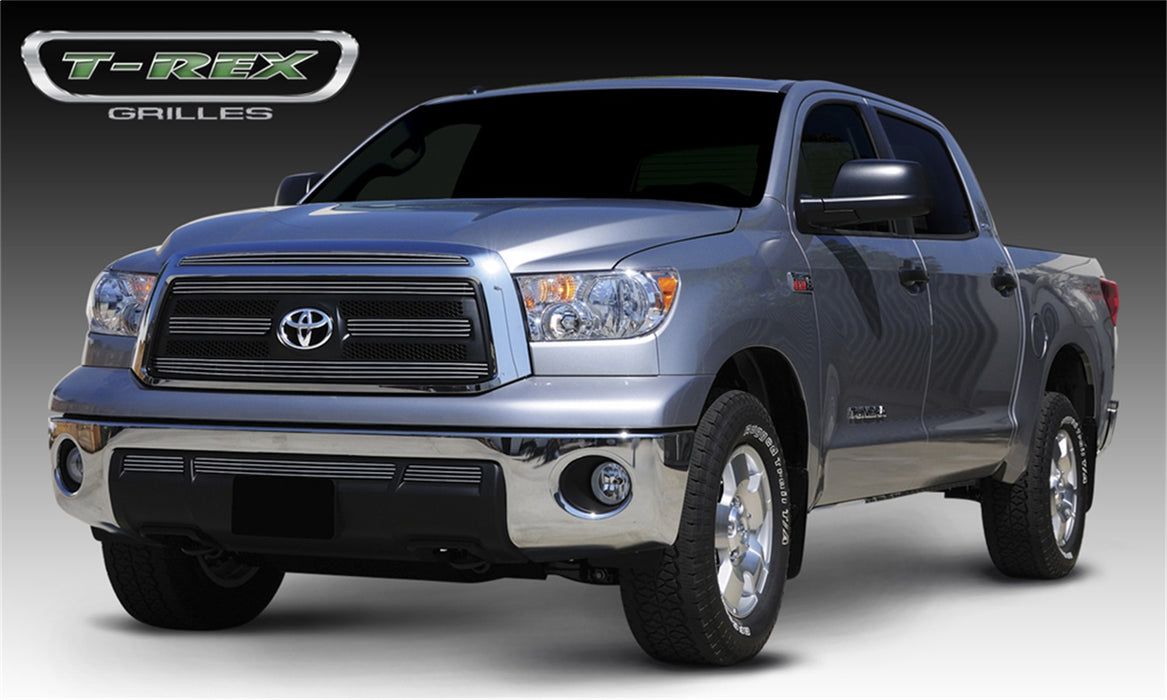 T-Rex Grilles 21961 Billet Series Grille; Horizontal; Aluminum; Polished; 5 Pc; Overlay; - Truck Part Superstore