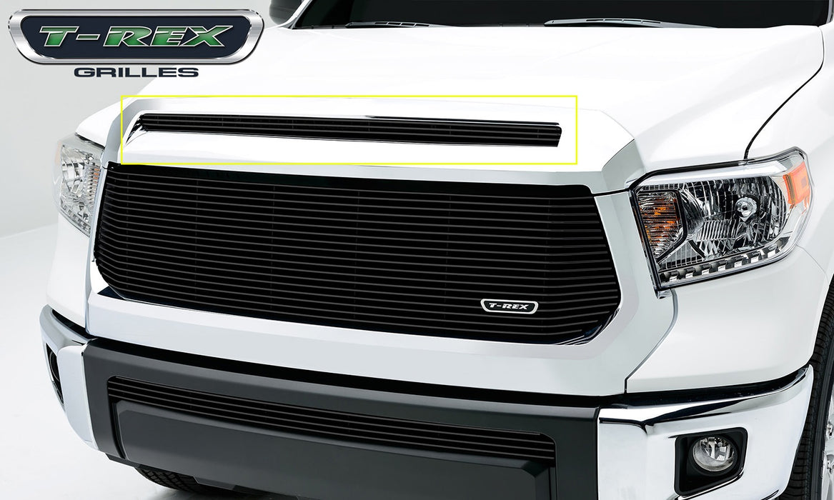 T-Rex Grilles 21964B Billet Series Grille; Horizontal; Aluminum; Black; 1 Pc; Overlay; - Truck Part Superstore