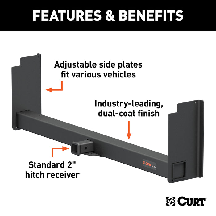 CURT 15903 Universal Weld-On Trailer Hitch; 2in. Receiver (18in. to 60in. Frames; 11-1/2in. - Truck Part Superstore