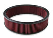 Holley 220-40 Replacement Air Filter; Pre-Oiled; 16 x 4 in.; Red; Washable Gauze; - Truck Part Superstore