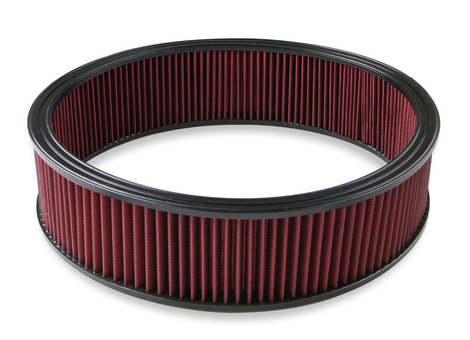 Holley 220-40 Replacement Air Filter; Pre-Oiled; 16 x 4 in.; Red; Washable Gauze; - Truck Part Superstore