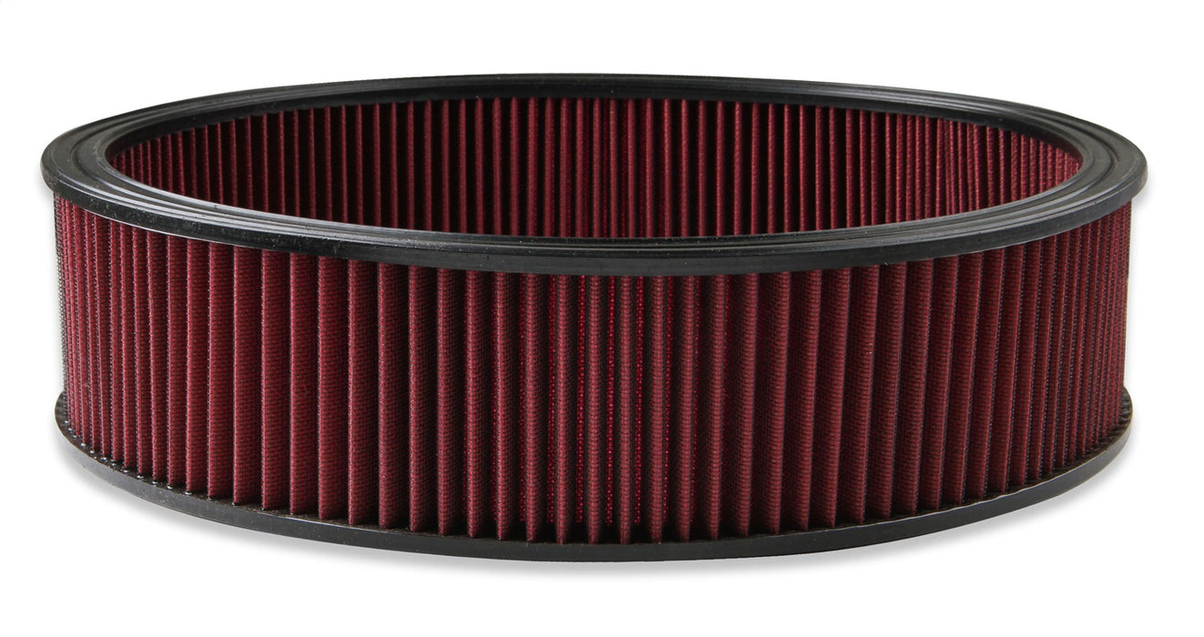 Holley 220-40 Replacement Air Filter; Pre-Oiled; 16 x 4 in.; Red; Washable Gauze; - Truck Part Superstore