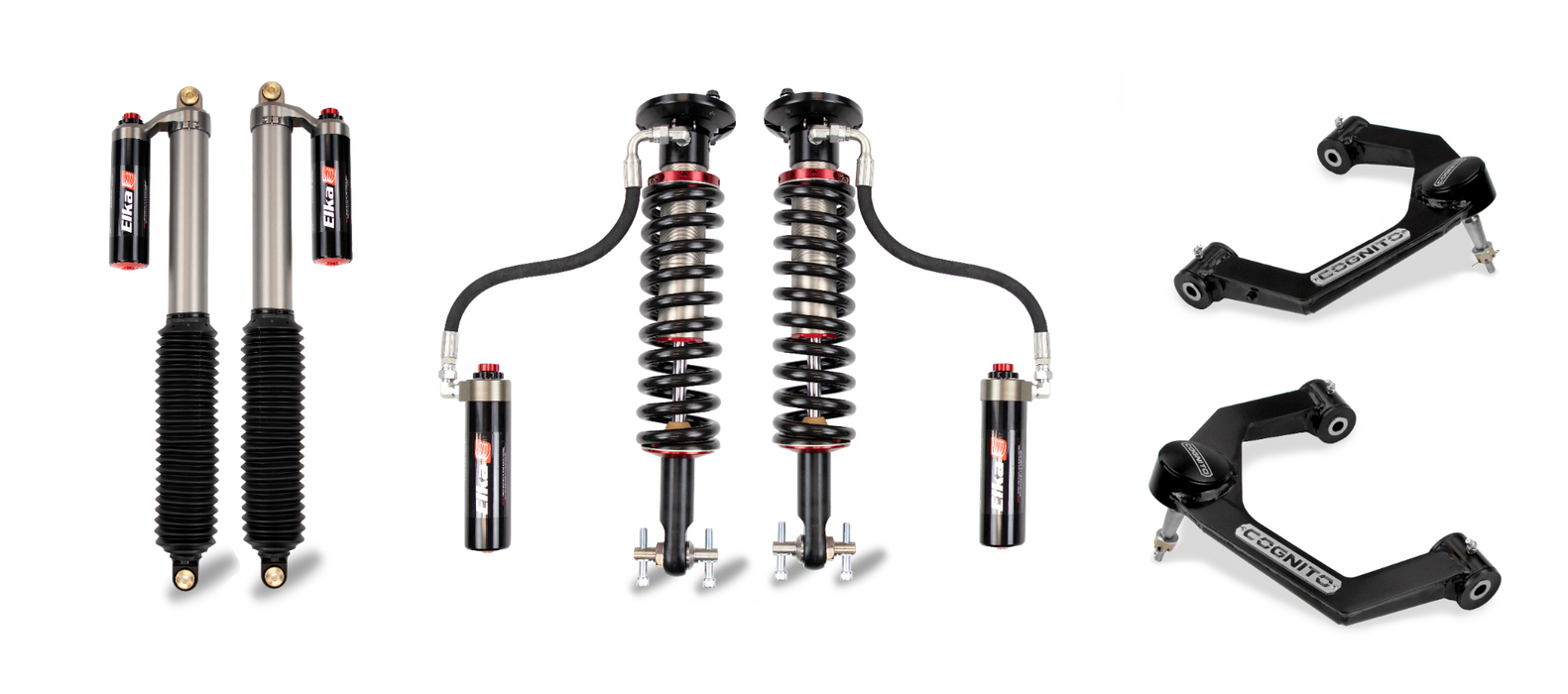 Cognito Motorsports Truck 220-P1182 Cognito 2.5-Inch Elite Leveling Kit with Elka 2.5 Reservoir Shocks for 15-23 Ford F-150 4WD - Truck Part Superstore