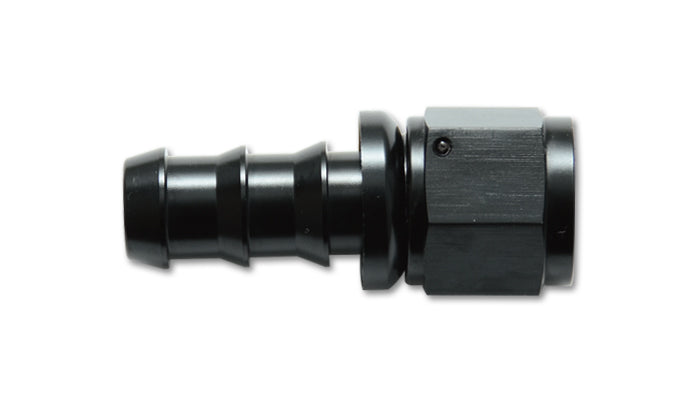 Vibrant Performance 22012 Straight Push-On Hose End Fitting; Size: -12AN; 6061 Aluminum; Anodized Black; - Truck Part Superstore