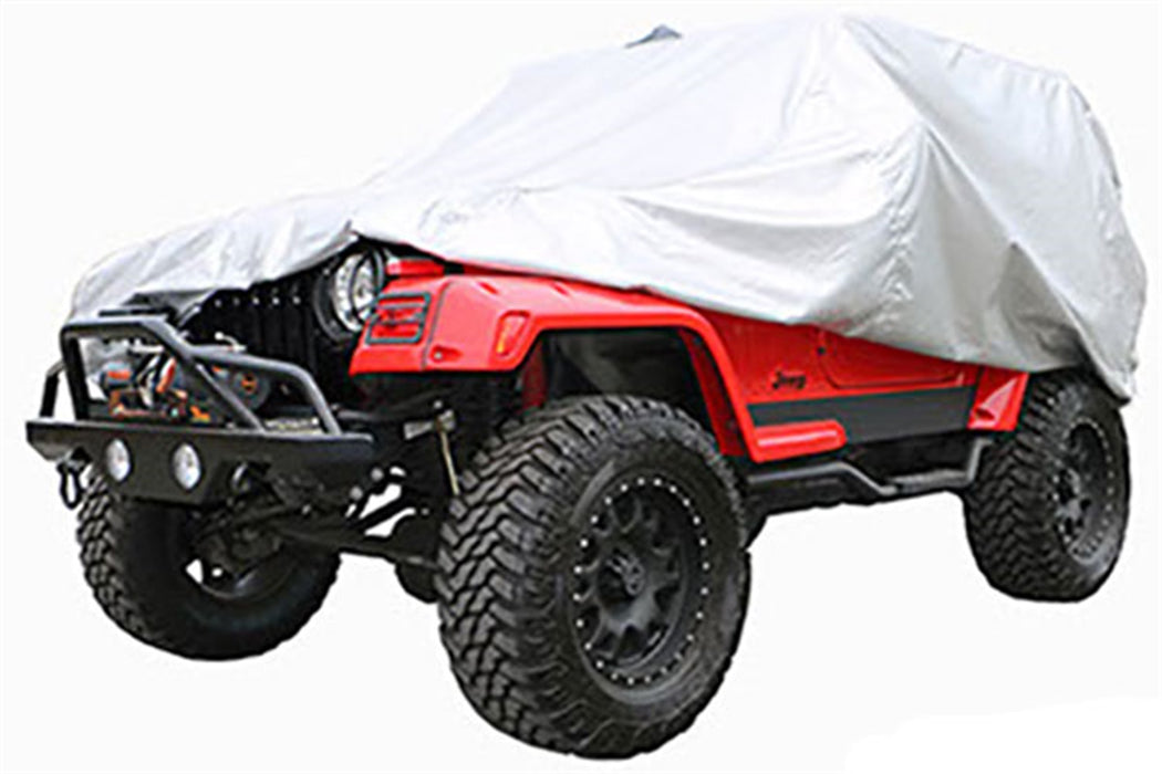 Rampage 2201R Custom Car Cover; 4 Layer; Silver; Incl. Lock; Cable; Storage Bag; - Truck Part Superstore
