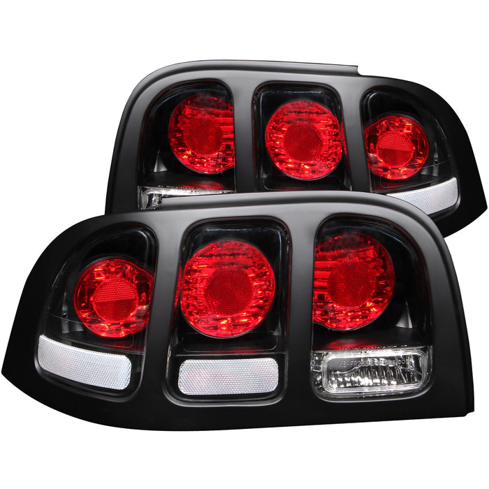 Anzo USA 221020 Tail Light Assembly; Clear Lens; Black Housing; Pair; - Truck Part Superstore