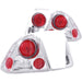 Anzo USA 221047 Tail Light Assembly; Clear Lens; Chrome Housing; Pair; - Truck Part Superstore