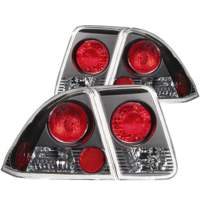 Anzo USA 221048 Tail Light Assembly; Clear Lens; Black Housing; Pair; - Truck Part Superstore