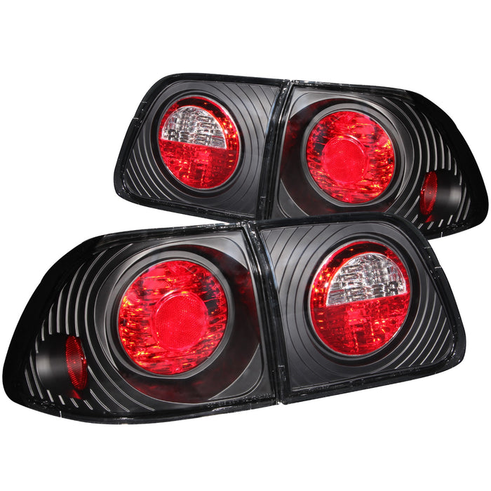 Anzo USA 221068 Tail Light Assembly; Clear Lens; Black Housing; Pair; - Truck Part Superstore