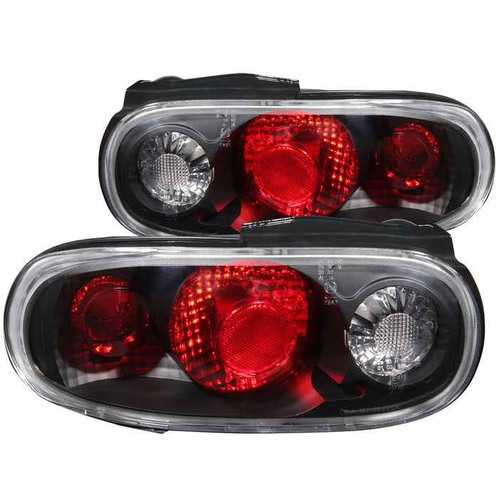 Anzo USA 221077 Tail Light Assembly; Clear Lens; Black Housing; Pair; - Truck Part Superstore