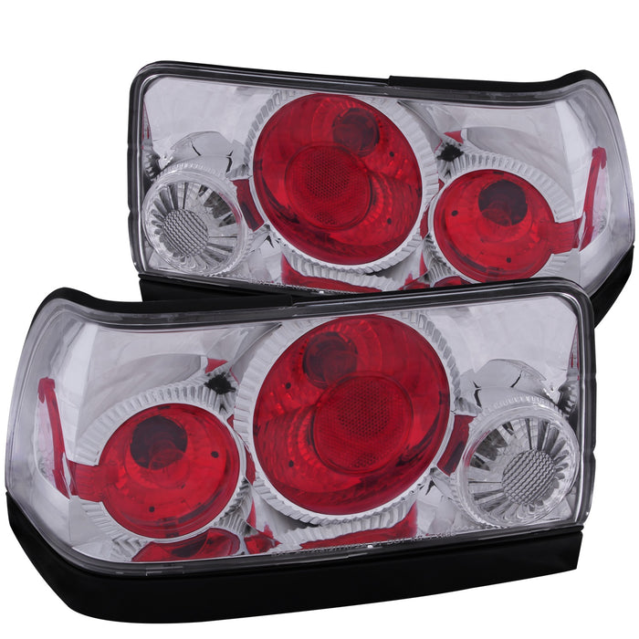 Anzo USA 221111 Tail Light Assembly; Clear Lens; Chrome Housing; Pair; - Truck Part Superstore