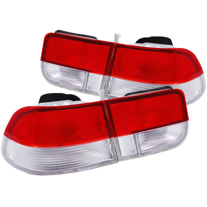 Anzo USA 221147 Tail Light Assembly; Red/Clear Lens; OEM; Pair; 4 pc.; - Truck Part Superstore