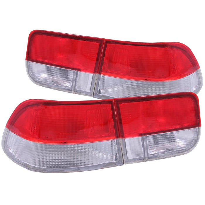Anzo USA 221147 Tail Light Assembly; Red/Clear Lens; OEM; Pair; 4 pc.; - Truck Part Superstore