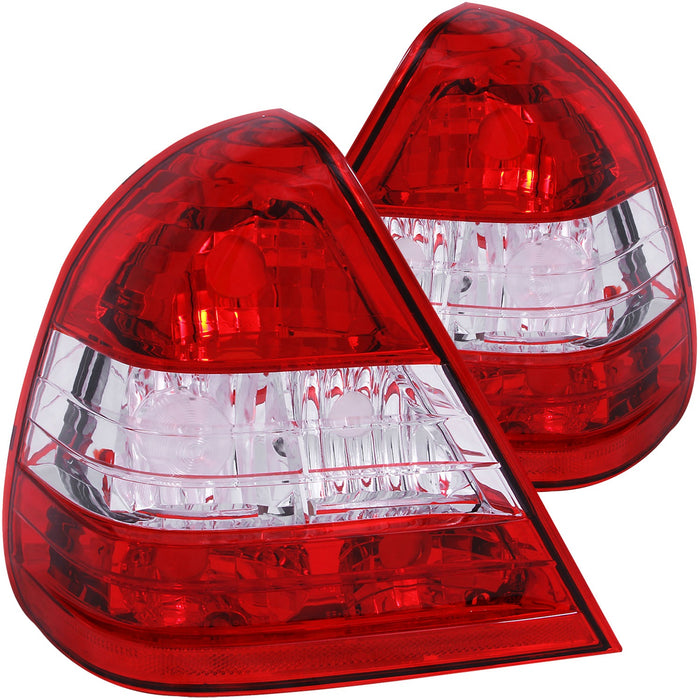 Anzo USA 221157 Tail Light Assembly; Red/Clear Lens; Pair; - Truck Part Superstore