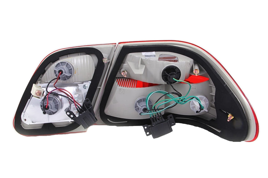 Anzo USA 221207 Tail Light Assembly; Red/Smoke Lens; G2; Pair; - Truck Part Superstore