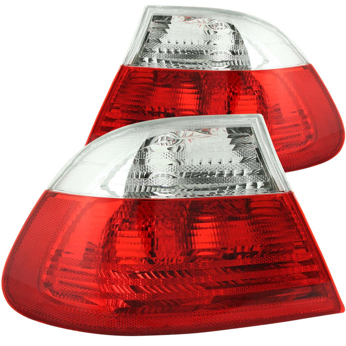 Anzo USA 221217 Tail Light Assembly; Red/Clear Lens; Pair; - Truck Part Superstore