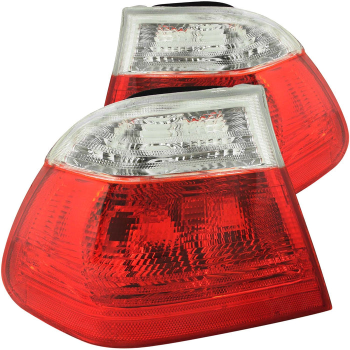 Anzo USA 221218 Tail Light Assembly; Red/Clear Lens; Pair; - Truck Part Superstore