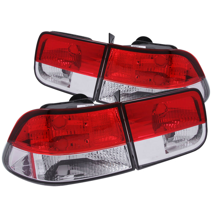 Anzo USA 221222 Tail Light Assembly; Red/Clear Lens; Pair; - Truck Part Superstore