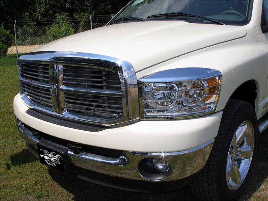 Stampede 2216-8 Vigilante Premium Hood Protector; Chrome; Center Only; Front Grille; - Truck Part Superstore