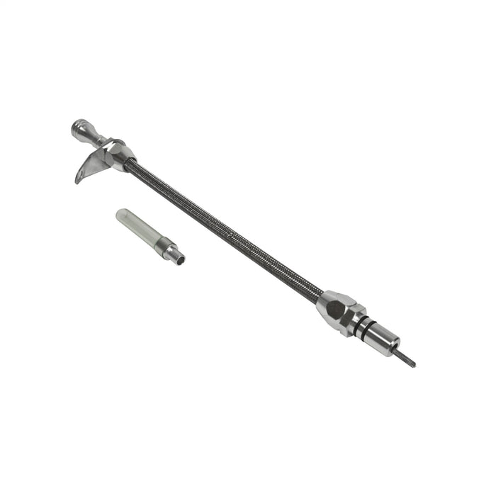 B&M 22165 Automatic Transmission Dip Stick; Aluminum Braided; Bell Housing Mount; - Truck Part Superstore
