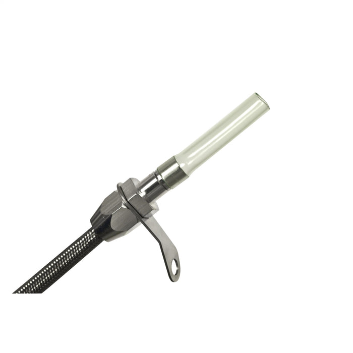 B&M 22165 Automatic Transmission Dip Stick; Aluminum Braided; Bell Housing Mount; - Truck Part Superstore