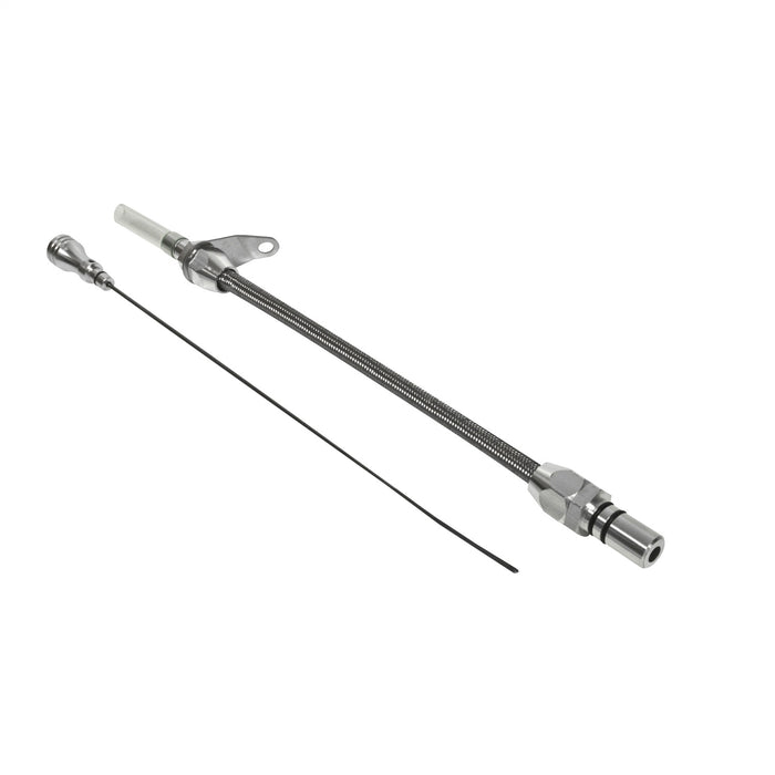 B&M 22165 Automatic Transmission Dip Stick; Aluminum Braided; Bell Housing Mount; - Truck Part Superstore
