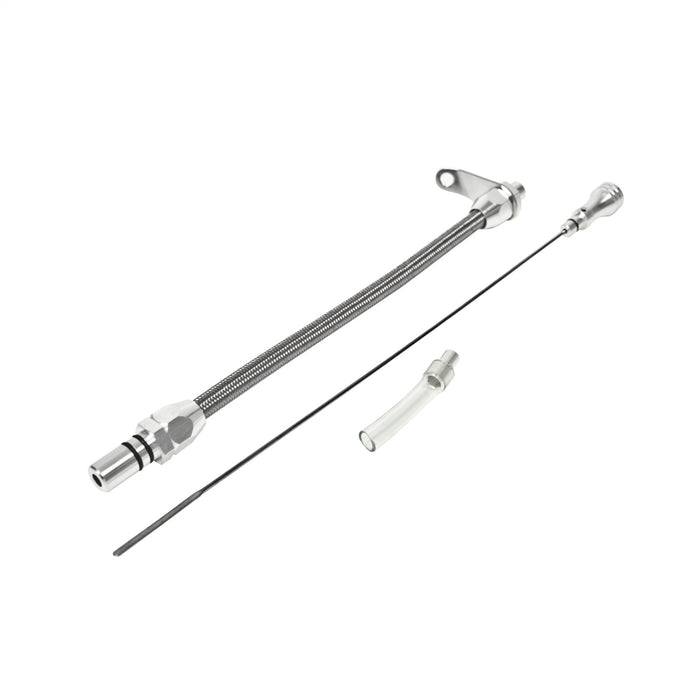 B&M 22166 Automatic Transmission Dip Stick; Aluminum Braided; Bell Housing Mount; - Truck Part Superstore