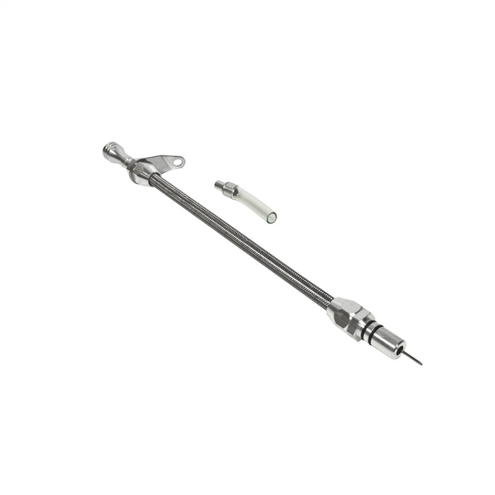 B&M 22166 Automatic Transmission Dip Stick; Aluminum Braided; Bell Housing Mount; - Truck Part Superstore