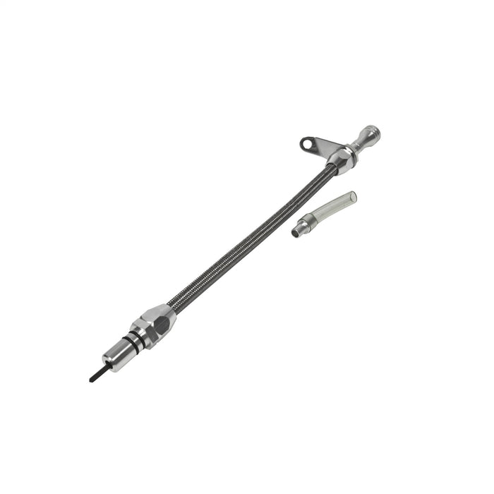 B&M 22166 Automatic Transmission Dip Stick; Aluminum Braided; Bell Housing Mount; - Truck Part Superstore