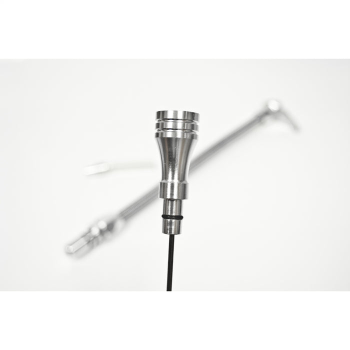 B&M 22166 Automatic Transmission Dip Stick; Aluminum Braided; Bell Housing Mount; - Truck Part Superstore