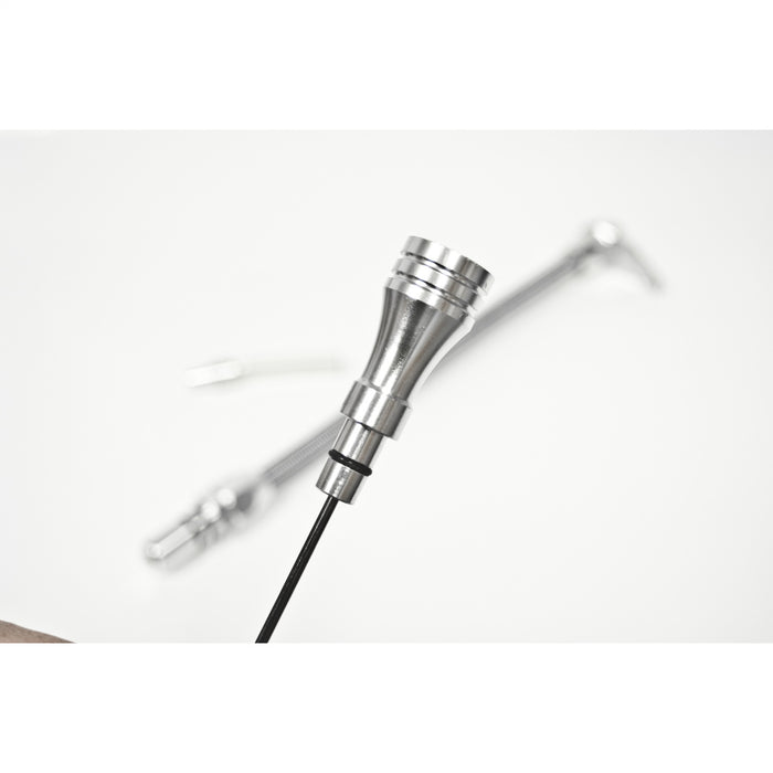 B&M 22166 Automatic Transmission Dip Stick; Aluminum Braided; Bell Housing Mount; - Truck Part Superstore