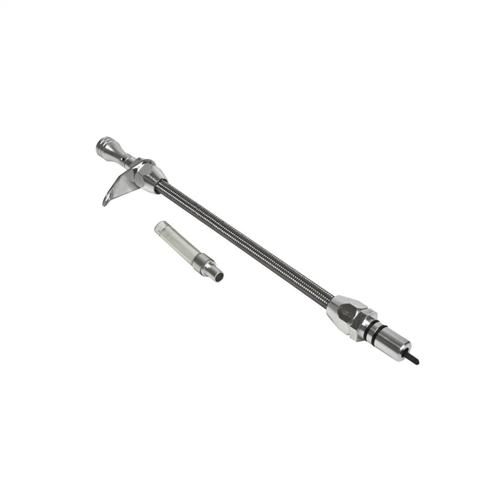 B&M 22167 Automatic Transmission Dip Stick; Aluminum Braided; Bell Housing Mount; - Truck Part Superstore
