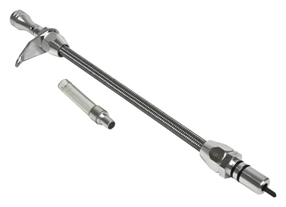 B&M 22167 Automatic Transmission Dip Stick; Aluminum Braided; Bell Housing Mount; - Truck Part Superstore