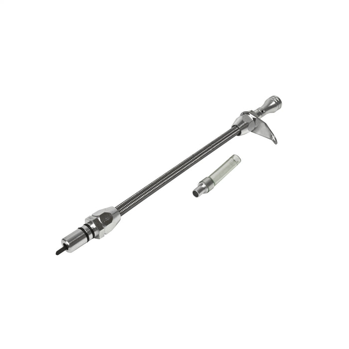 B&M 22167 Automatic Transmission Dip Stick; Aluminum Braided; Bell Housing Mount; - Truck Part Superstore