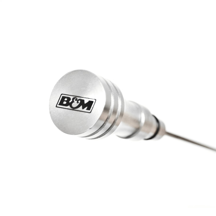 B&M 22167 Automatic Transmission Dip Stick; Aluminum Braided; Bell Housing Mount; - Truck Part Superstore