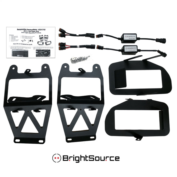 BrightSource 221715 Dual Cube Light Brackets; Left And Right; Brackets Only; - Truck Part Superstore
