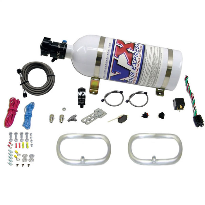 Nitrous Express 22200-10 DUAL NTERCOOLER RING SYSTEM (2-6 X 6 RINGS) WITH 10LB BOTTLE - Truck Part Superstore