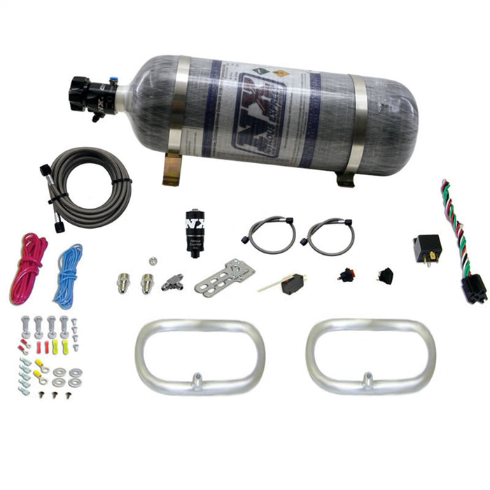 Nitrous Express 22200-12 DUAL NTERCOOLER RING SYSTEM (2-6 X 6 RINGS) WITH COMPOSITE BOTTLE - Truck Part Superstore