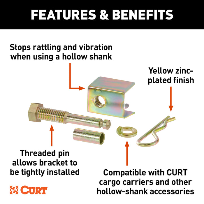 CURT 22323 CURT 22323 Anti-Rattle Hitch Pin Shim Device; Fits 2-Inch Receiver; 5/8-In Hole - Truck Part Superstore