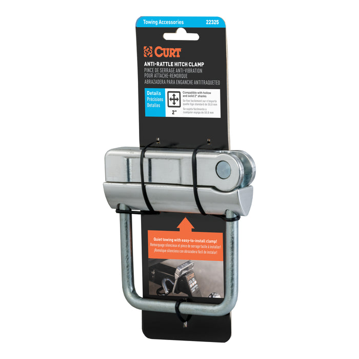 CURT 22325 Anti-Rattle Hitch Clamp for 2in. Receiver - Truck Part Superstore