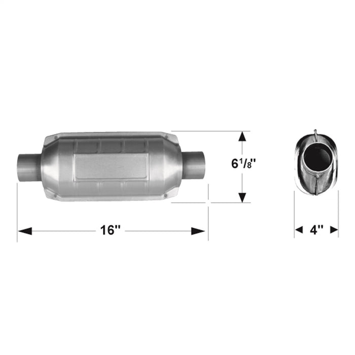 Flowmaster Catalytic Converters 2250224 Universal Catalytic Converter - Truck Part Superstore