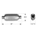Flowmaster Catalytic Converters 2250224 Universal Catalytic Converter - Truck Part Superstore