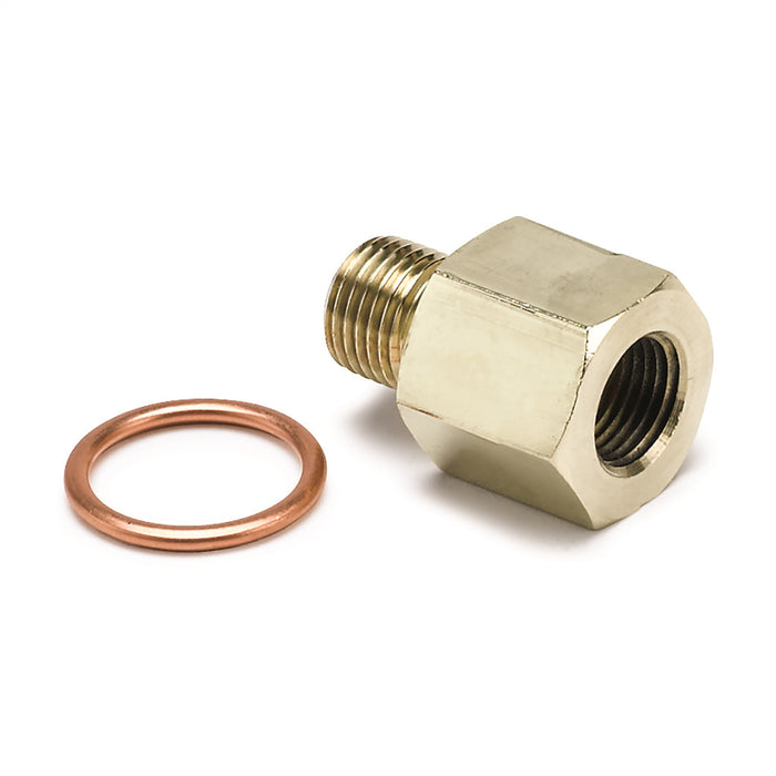 AutoMeter 2265 FITTING; ADAPTER; METRIC; M10X1 MALE TO 1/8in. NPTF FEMALE; BRASS - Truck Part Superstore