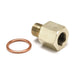 AutoMeter 2265 FITTING; ADAPTER; METRIC; M10X1 MALE TO 1/8in. NPTF FEMALE; BRASS - Truck Part Superstore