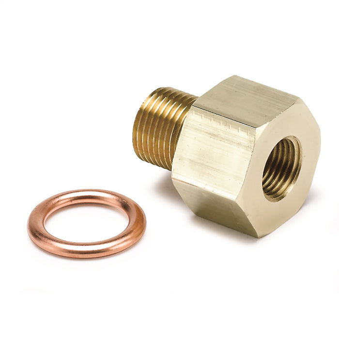AutoMeter 2266 FITTING; ADAPTER; METRIC; M12X1 MALE TO 1/8in. NPTF FEMALE; BRASS - Truck Part Superstore